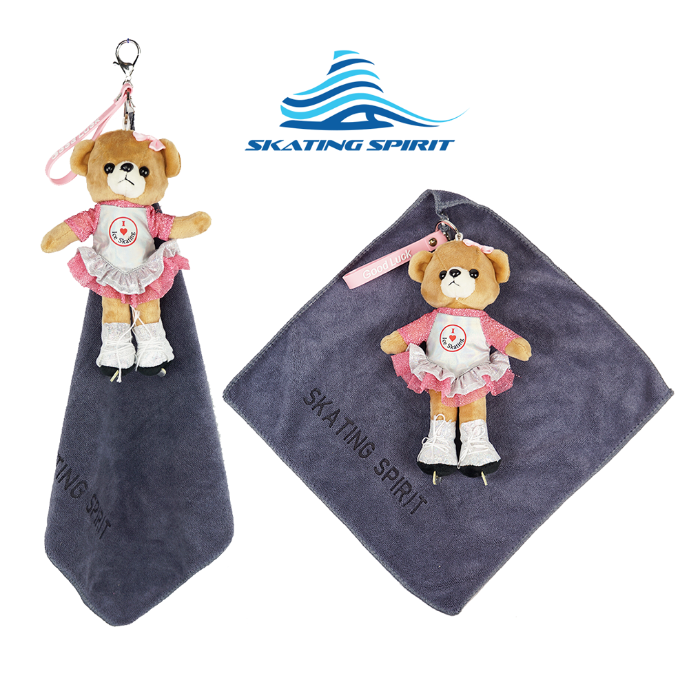 Skater Teddy Bear and Skate Blade Towel Gift Set – Skating Spirit