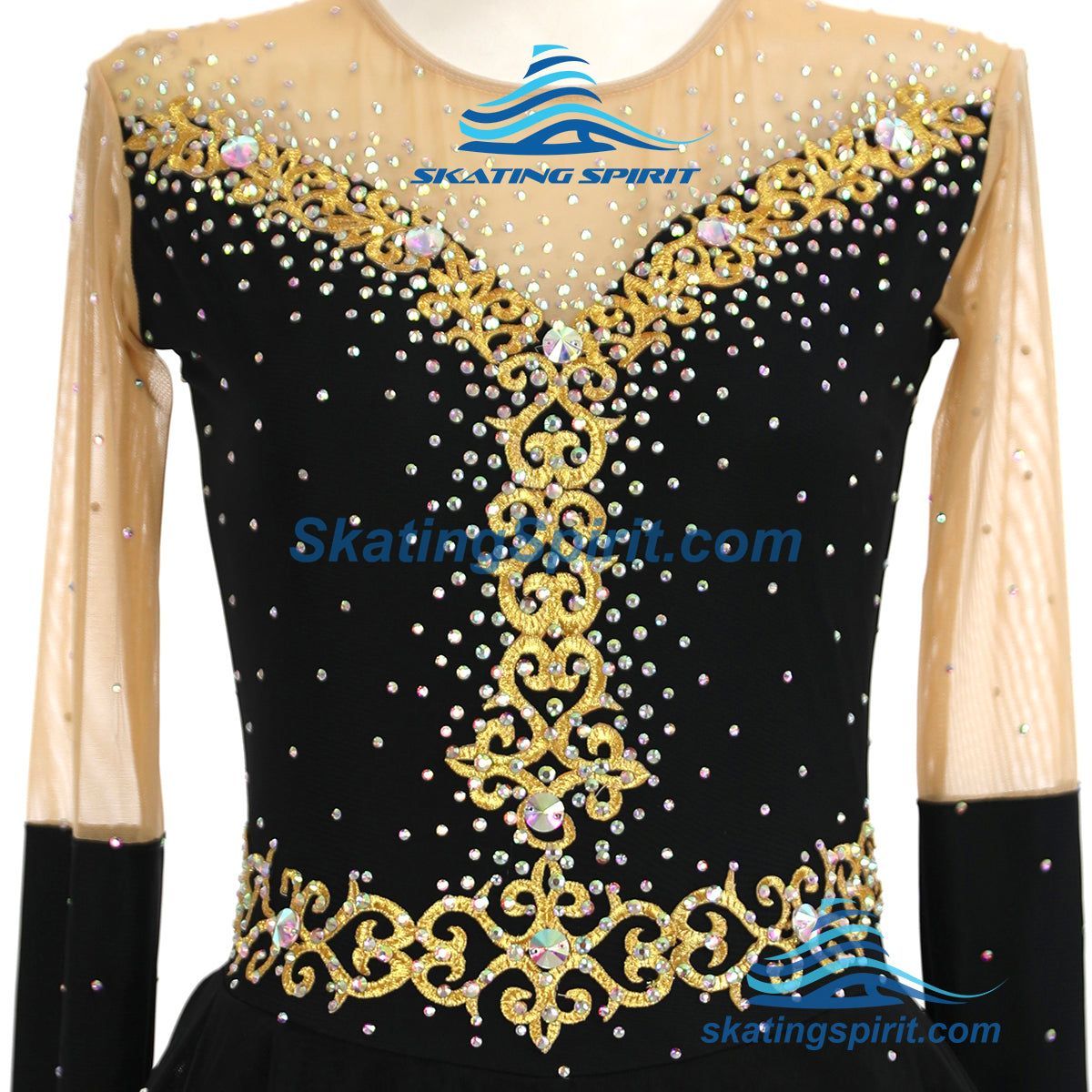 green emerald velvet dress Figure Skating Dress #SD140 – Skating Spirit