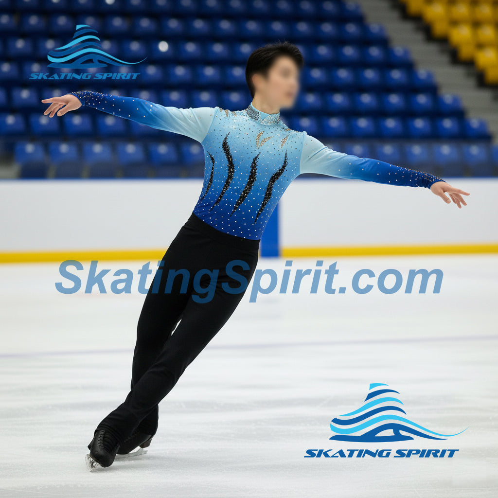 Boys/Men Figure Skating Clothes, Matching Pants Optional #M006 – Skating  Spirit
