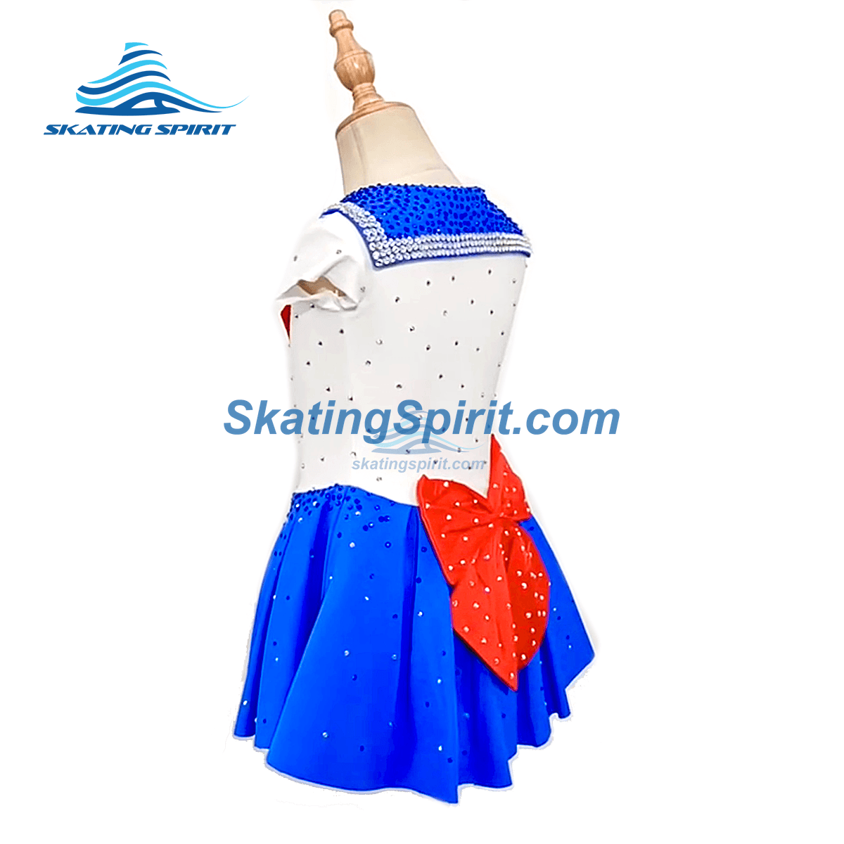 beautiful royal blue prom dresses Figure Skating Dress #SD245