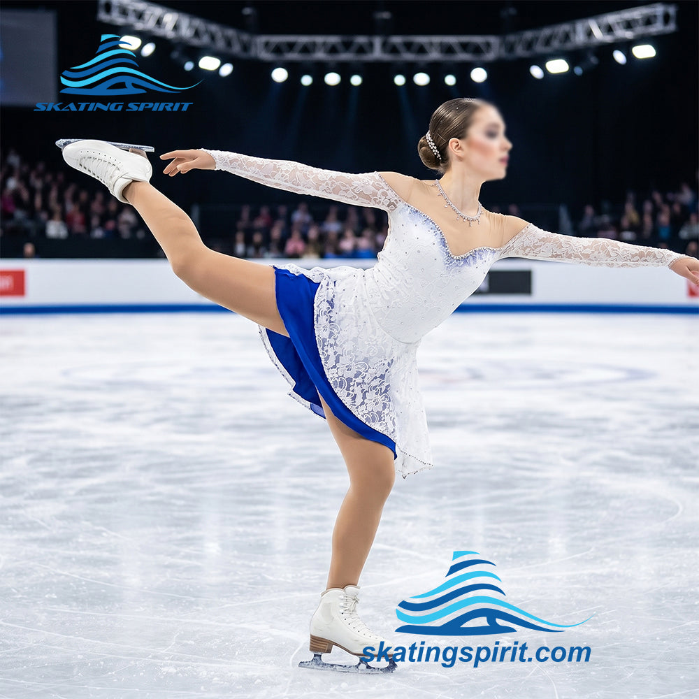 figure skating dresses Dress #SD255 Phenom Professional Light Blue Long mesh sleeves with Size:42 Short Jacket+36 Waist Adjust 32to38)(Height: 5 4 to5 7 )(Neck  16-17.5:L Best Sellers by Chic YC 2026-08-01