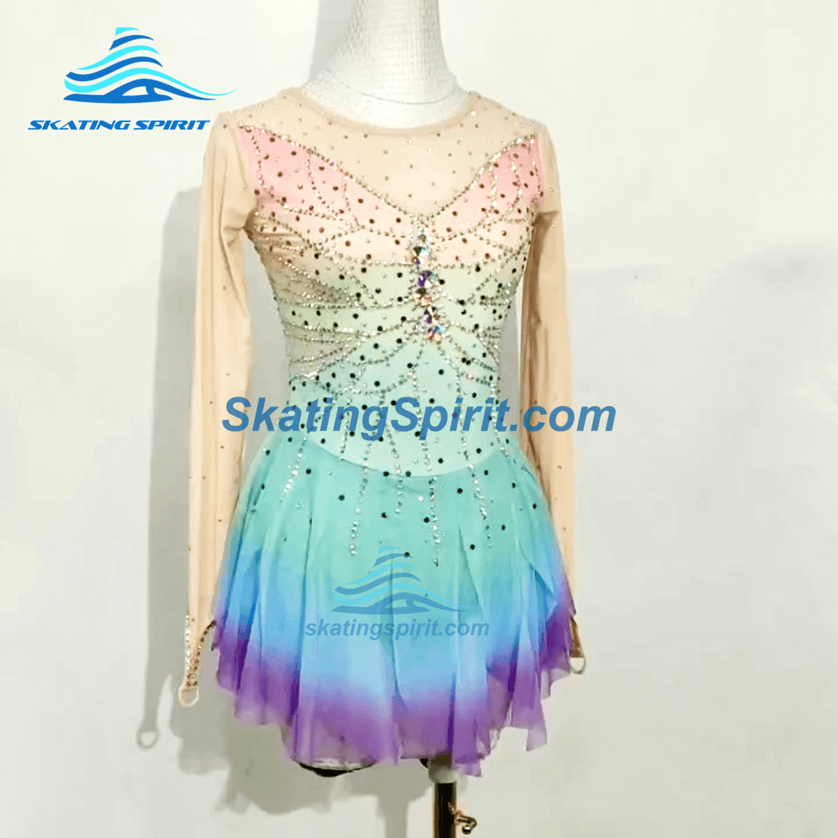 Rainbow ice online skating dress