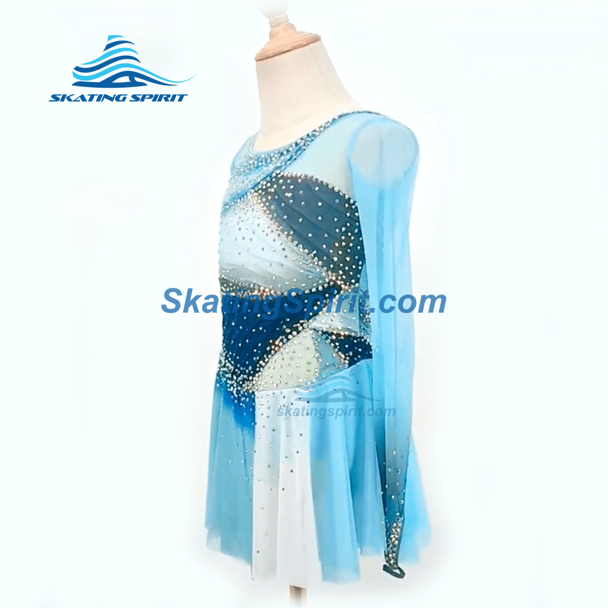 Silver figure top skating dress