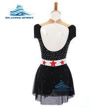 Load image into Gallery viewer, Figure Skating Dress #SD295 (Retro Americana theme)