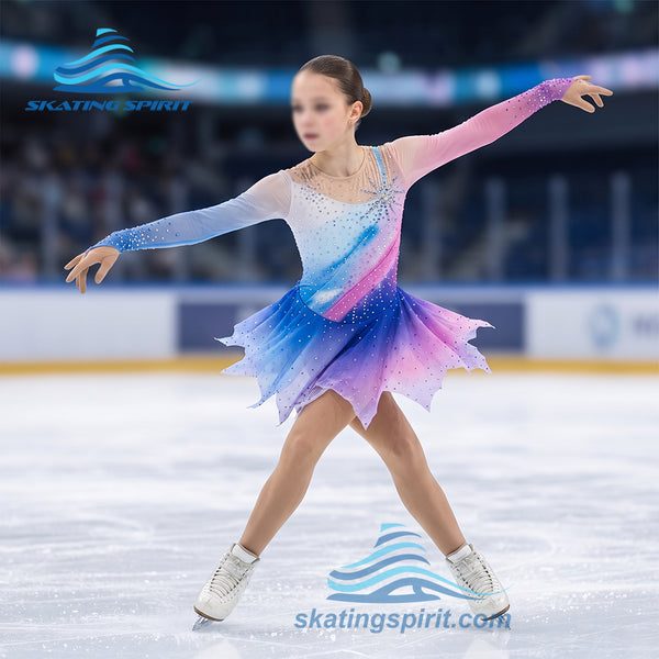 Figure Skating Dress #SD265 (Aurora Borealis)