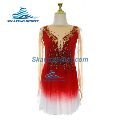 strapless open back dress Competition Skating Dress Spanish Theme Black Red BSU12595 – Boutique Step  Up main image 0