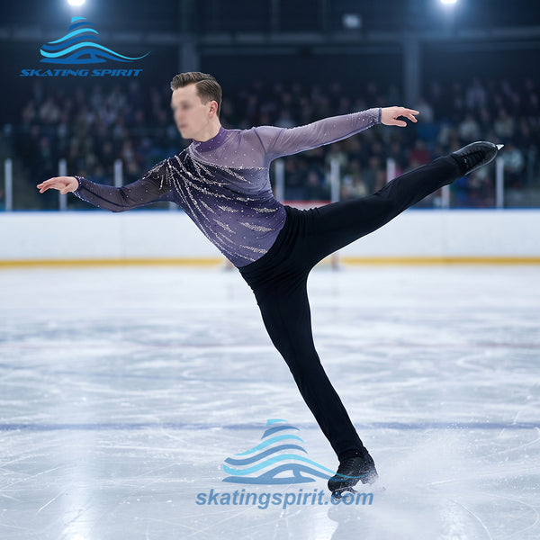 Boys/Men Figure Skating Clothes, Matching Pants Optional #M037