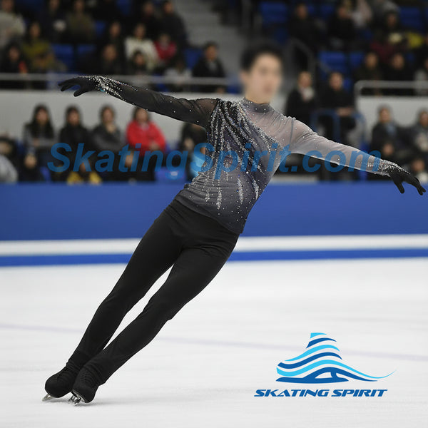 Boys/Men Figure Skating Clothes, Matching Pants Optional #M037