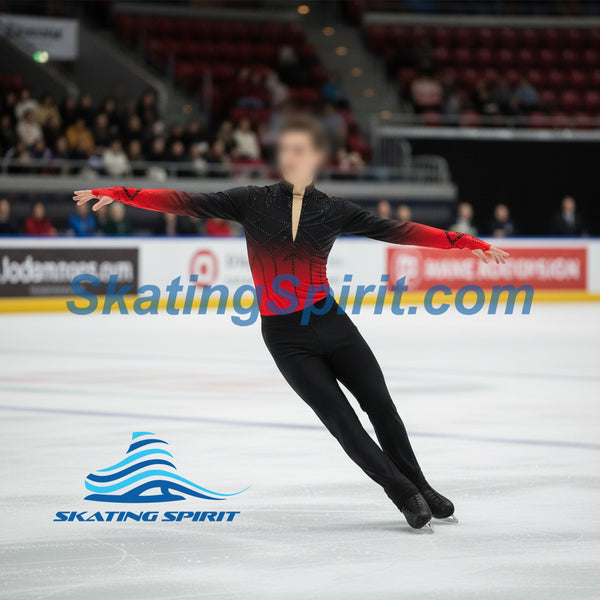 Boys/Men Figure Skating Clothes, Matching Pants Optional #M038