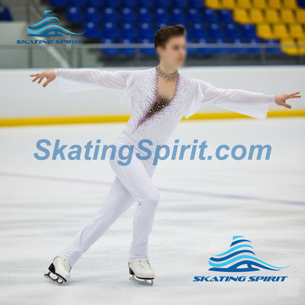 Boys/Men Figure Skating Clothes, Matching Pants Optional #M007