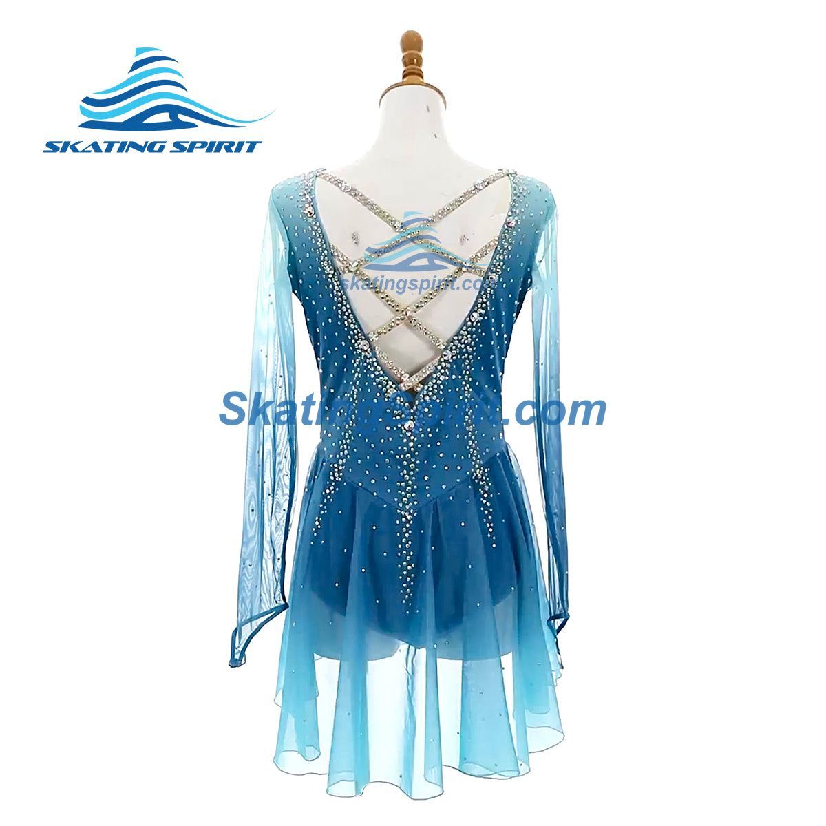 light blue figure skating dress Light blue ice skating dress