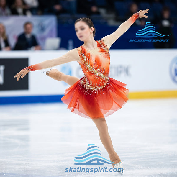Figure Skating Dress #SD098 (Phoenix/Firebird Theme)