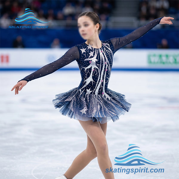 Figure Skating Dress #SD114 (Celestial Winter Theme)