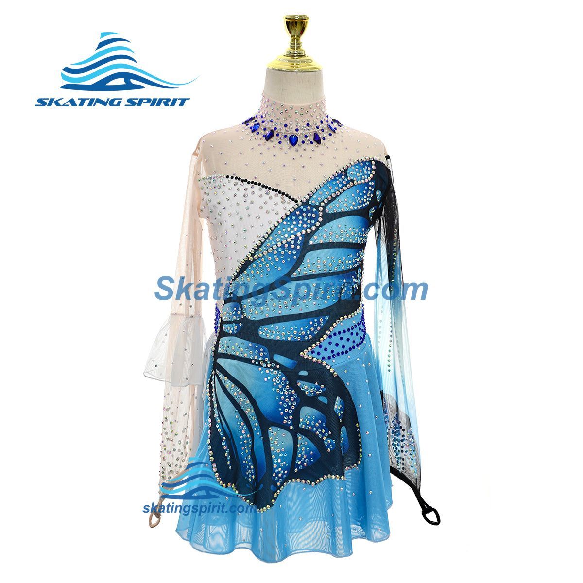 blue figure skating dresses Figure Skating Dress #SD176 – Skating Spirit