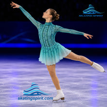 Load image into Gallery viewer, Figure Skating Dress #SD285 (Movie "The Matrix" Theme)