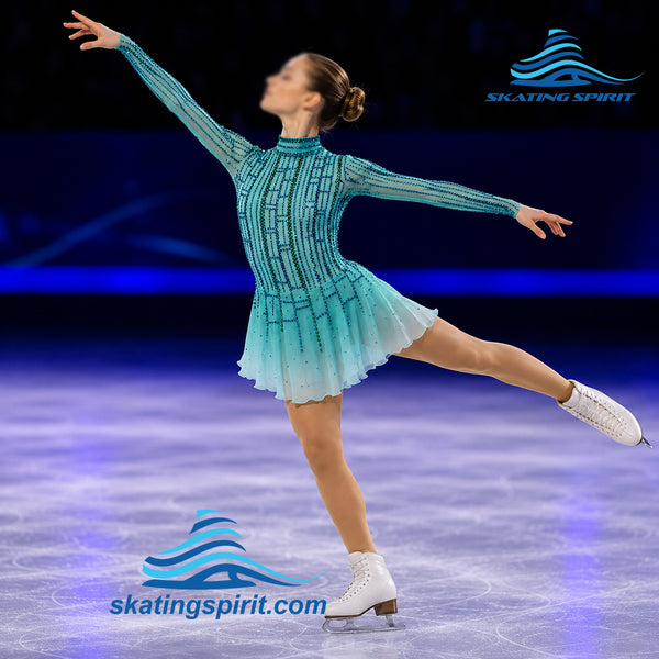Figure Skating Dress #SD285 (Movie "The Matrix" Theme)