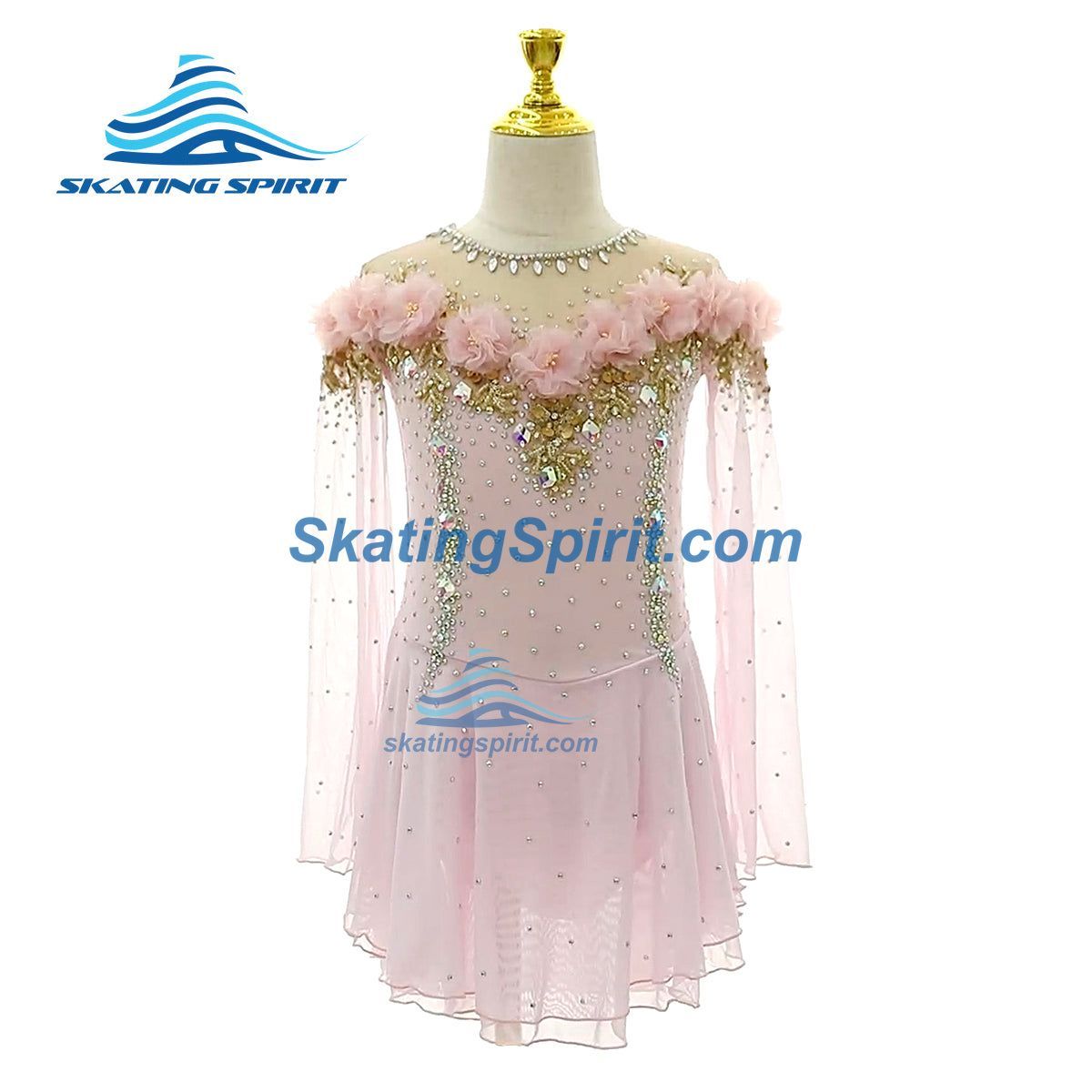 pink figure skating dress Figure Skating Dress #SD349