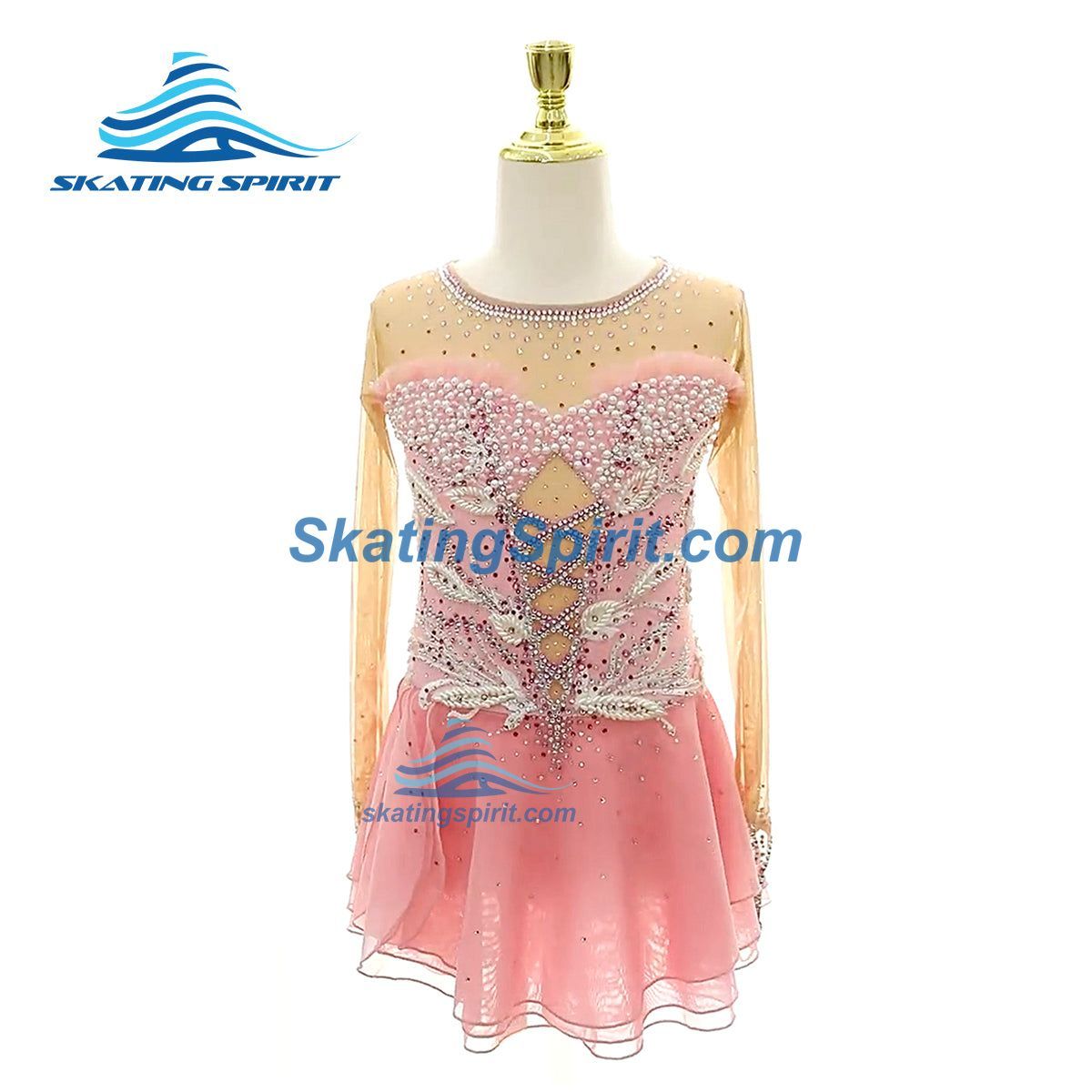 strapless open back dress Figure Skating Dress #SD351 – Skating Spirit