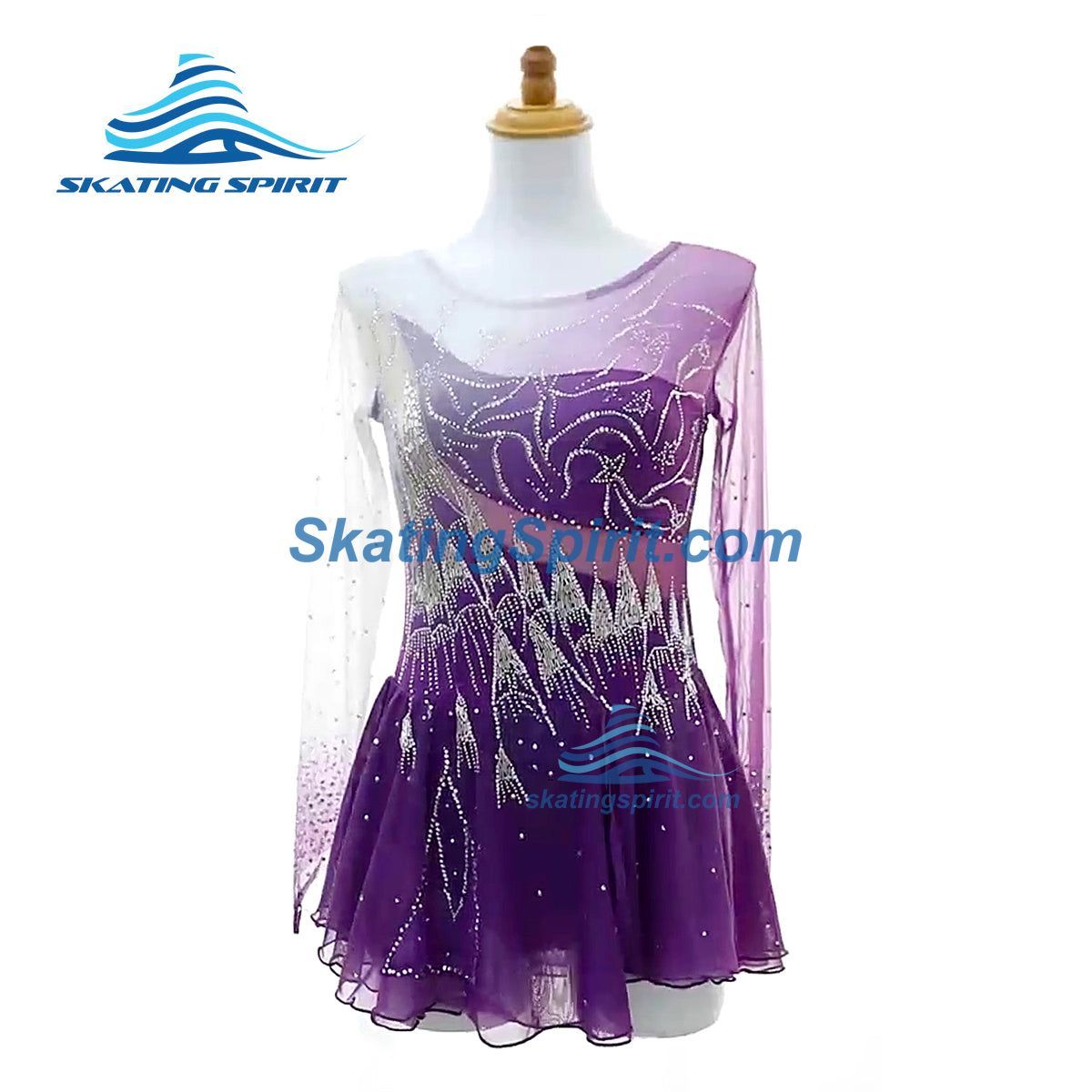 purple figure skating dress Figure Skating Dress #SD362