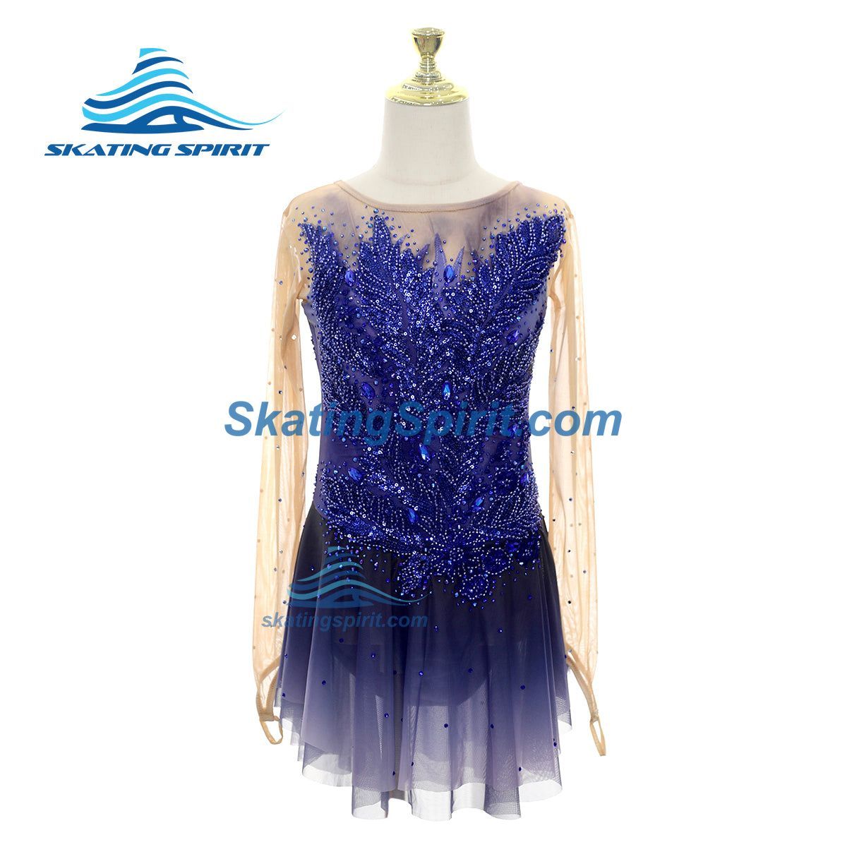 dark blue figure skating dress Figure Skating Dress #SD393 – Skating Spirit