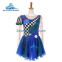 Load image into Gallery viewer, Figure Skating Dress #SD483 (Alice in Wonderland-inspired)