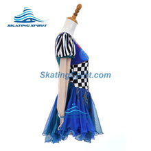 Load image into Gallery viewer, Figure Skating Dress #SD483 (Alice in Wonderland-inspired)