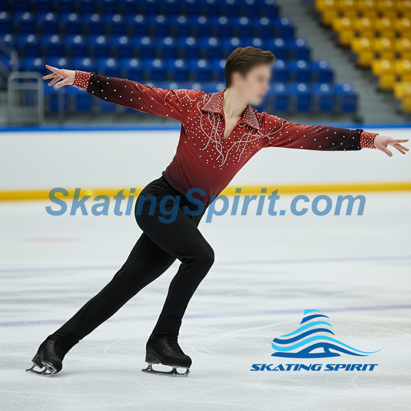 Boys/Men Figure Skating Clothes, Matching Pants Optional #M010