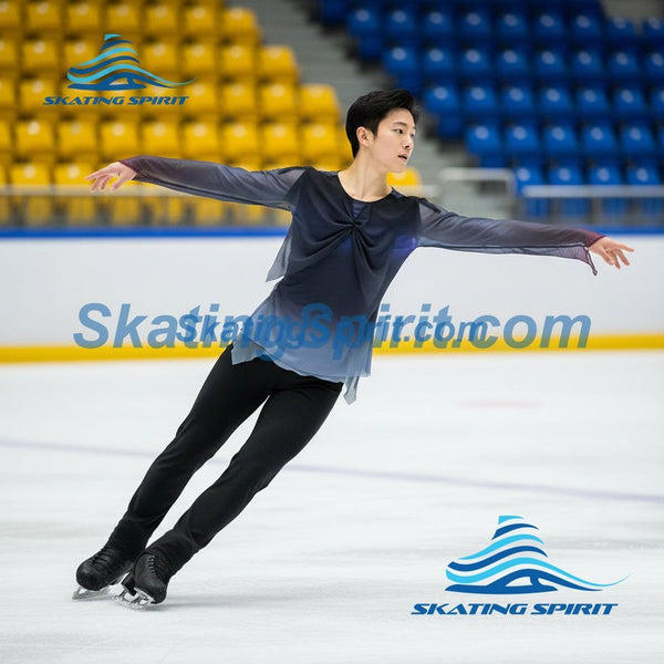 Boys/Men Figure Skating Clothes, Matching Pants Optional #M012