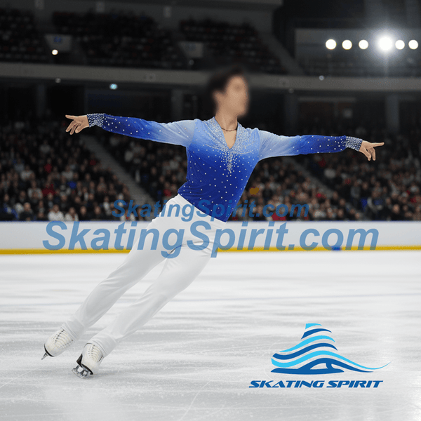 Boys/Men Figure Skating Clothes, Matching Pants Optional #M015