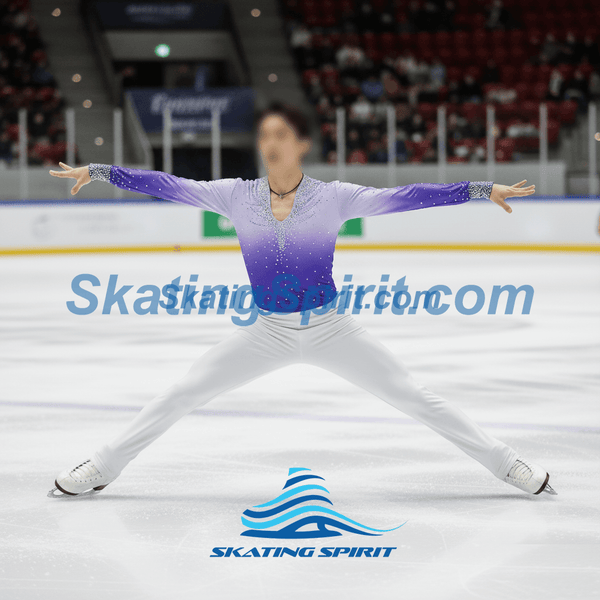 Boys/Men Figure Skating Clothes, Matching Pants Optional #M016