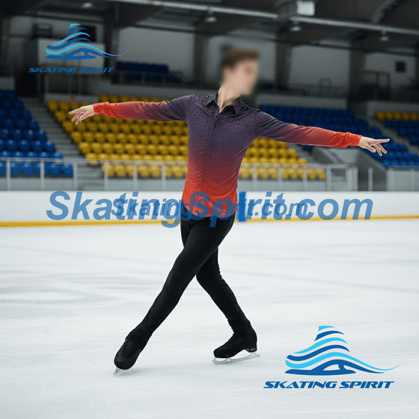 Boys/Men Figure Skating Clothes, Matching Pants Optional #M019