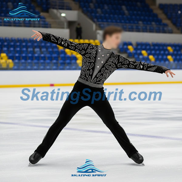 Boys/Men Figure Skating Clothes with Matching Pants #M014