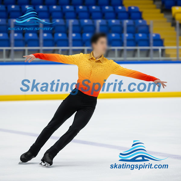 Boys/Men Figure Skating Clothes, Matching Pants Optional #M039