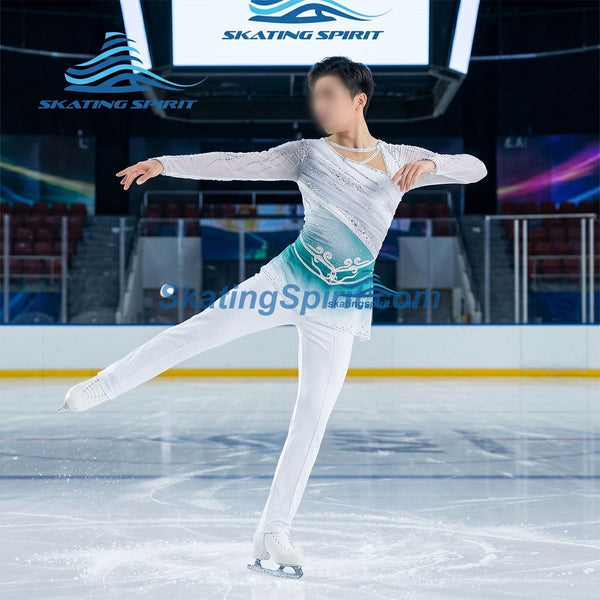 Boys/Men Figure Skating Clothes, Matching Pants Optional #M041