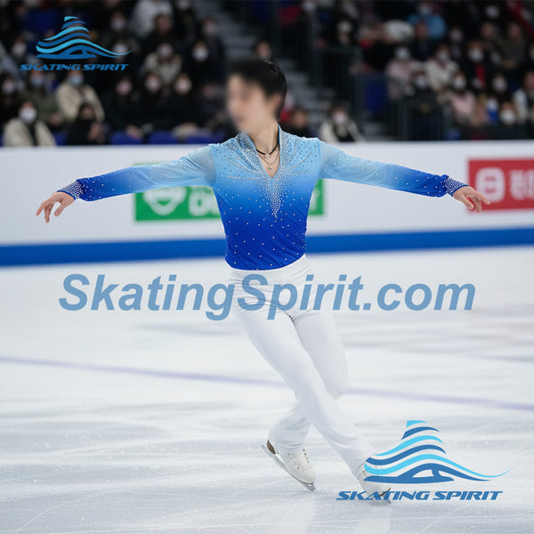Boys/Men Figure Skating Clothes, Matching Pants Optional #M011