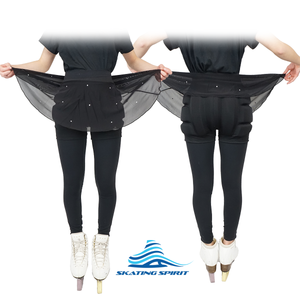 Padded Ice Skating Shorts Crash Pants With Mash Skirt - Skate with Confidence and Style