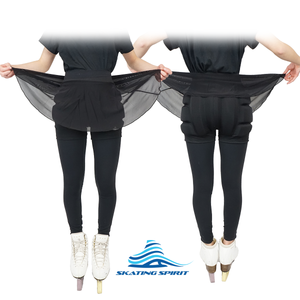 Padded Ice Skating Shorts Crash Pants With Mash Skirt - Skate with Confidence and Style