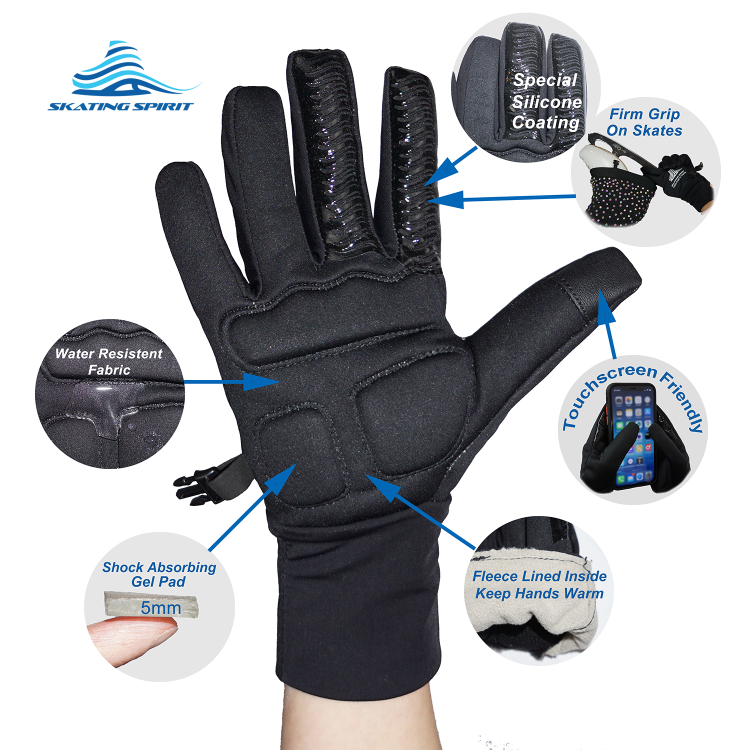 Padded Ice Skating Gloves