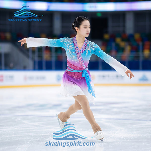 Figure Skating Dress #SD068 (Movie "Mulan" Theme)