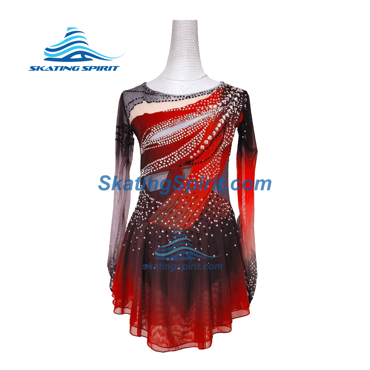 open lace back dress Figure Skating Dress #SD219 – Skating Spirit