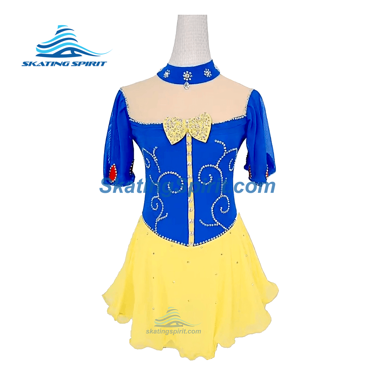 white and gold figure skating dress Custom Girls Figure Skating Dresses Graceful New Brand Ice Skating Dresses For Competition DR4376