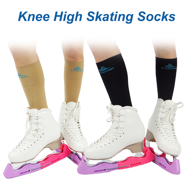 Figure Skating Knee High Socks (2 Pairs)