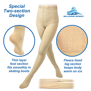 2-in-1 Footed Figure Skating Tights