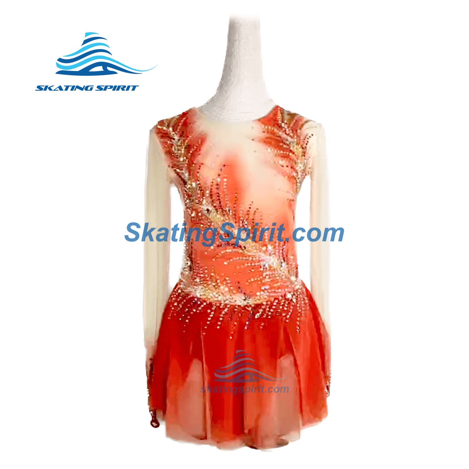 orange skating dress Amazon.com: LIUHUO Figure Skating Dress Orange Backless Sleeveless Double Skirt Girls Competition Performance : Clothing, Shoes & Jewelry