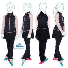 Load image into Gallery viewer, Two-tone Skating Training Outfit with Built-in Butt/Hip Pads